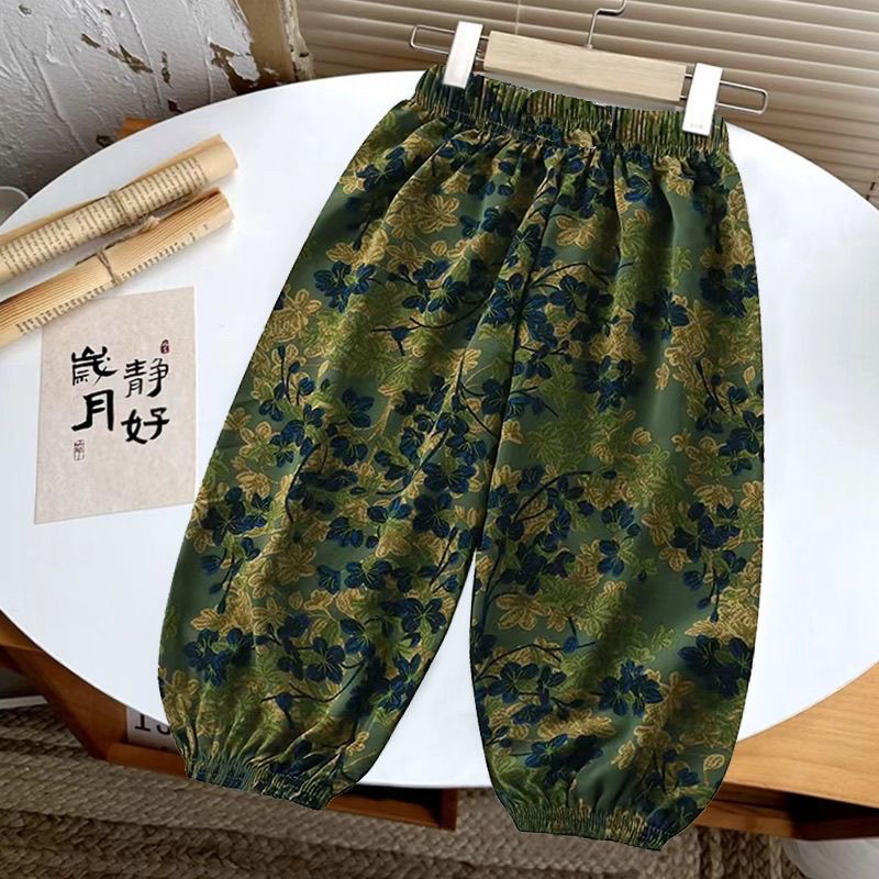 童装男童裤子冰丝防蚊裤夏季抖抖裤儿童薄款空调裤女宝宝灯笼裤潮