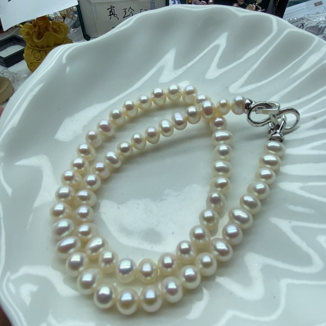 淡水珍珠天然淡水珍珠无人工干预银S925镶嵌20