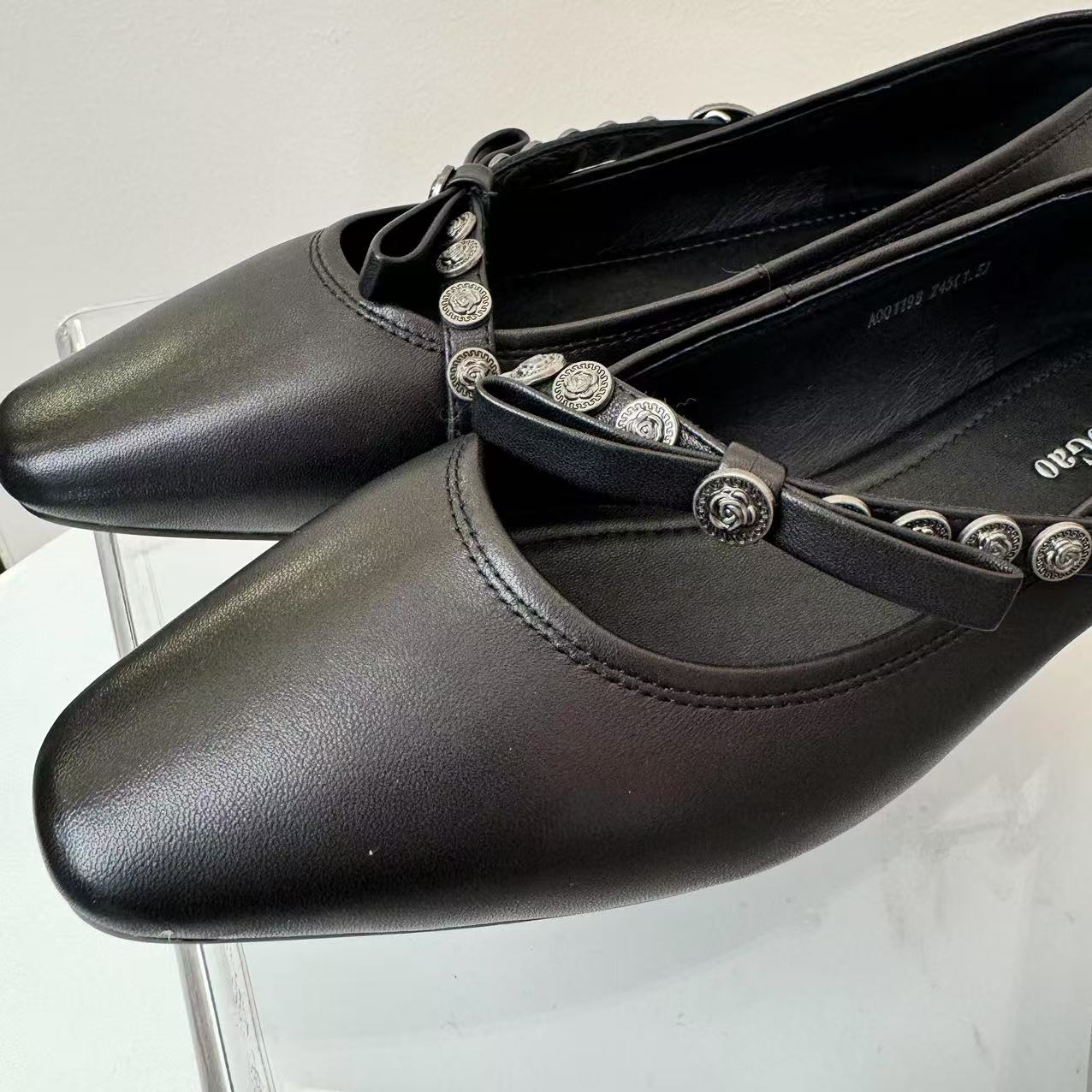 麦麦定制牛皮玛丽珍女鞋001198