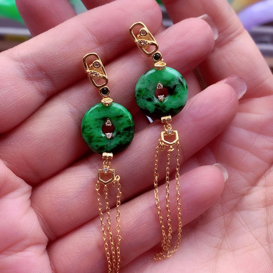 翡翠颈饰银S925镶嵌翡翠