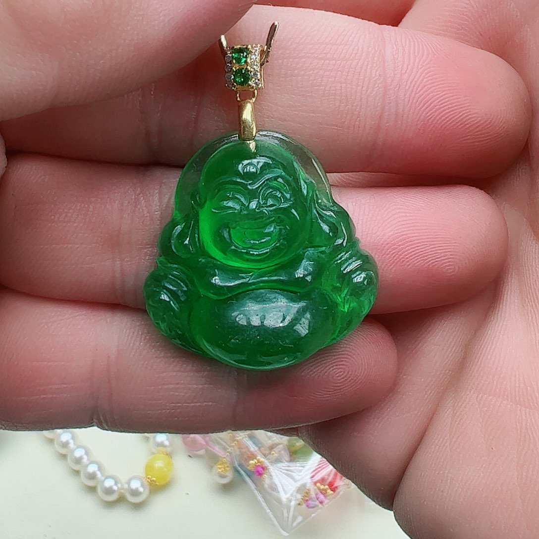 翡翠吊坠(赠链)银S925镶嵌