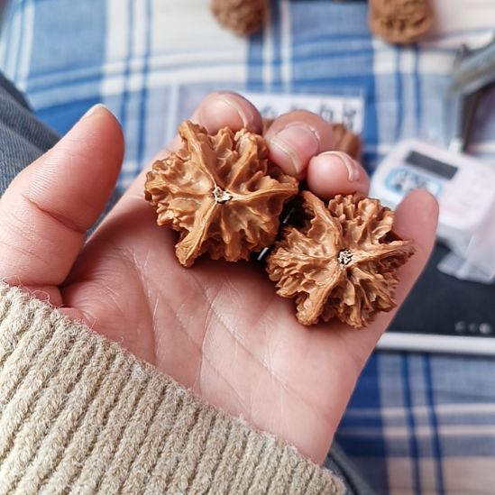 秋***.盘山文玩核桃三棱子全品打底