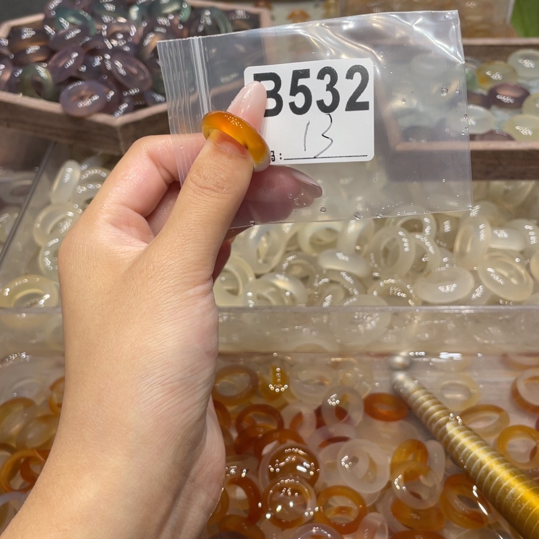 玛瑙/玉髓未镶嵌戒指532