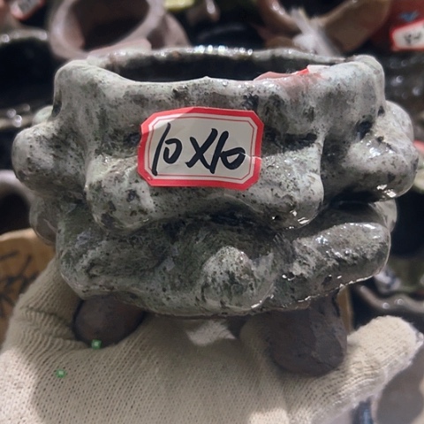 红陶粗陶花盆手工