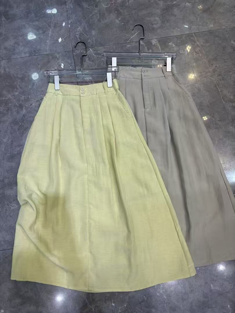 Z.X 半松紧腰褶皱半身裙 226（K2K）