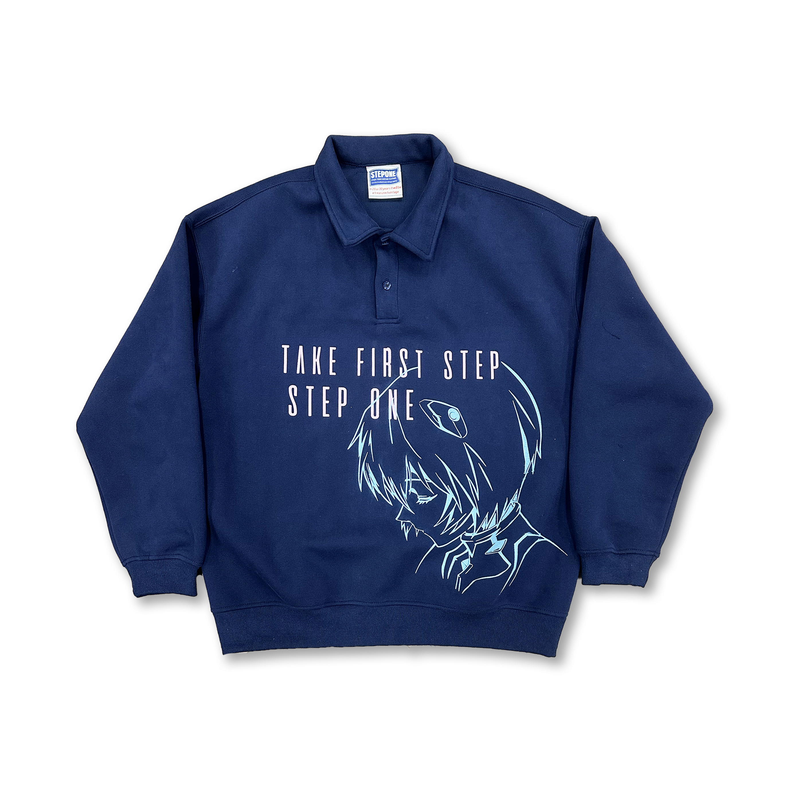 STEP ONE “EVA丽丽” REMAKE cleanfit 重磅POLO领休闲长袖卫衣