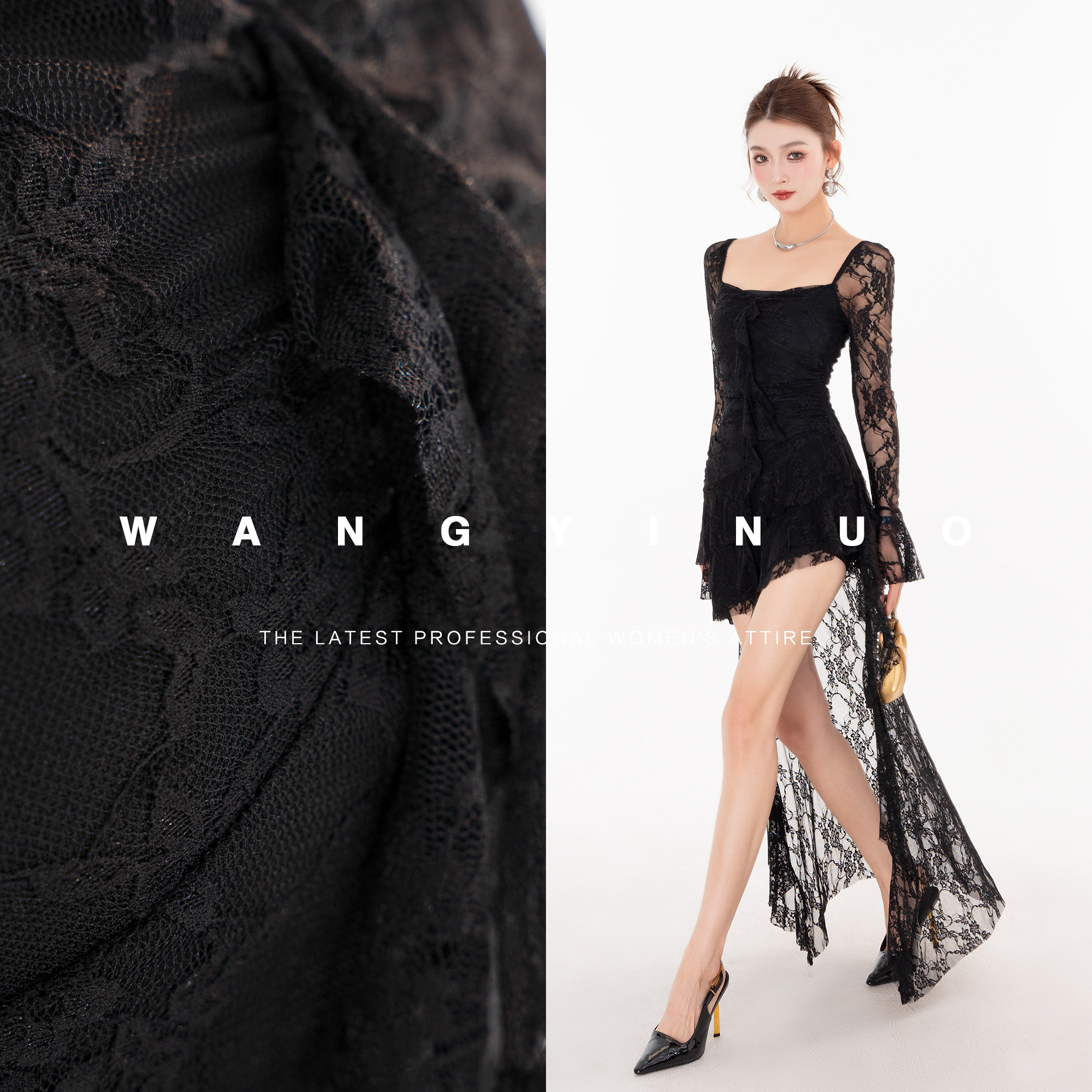 MD定制·依诺【梦幻花园】2025春款显瘦休闲百搭时尚轻奢连衣裙