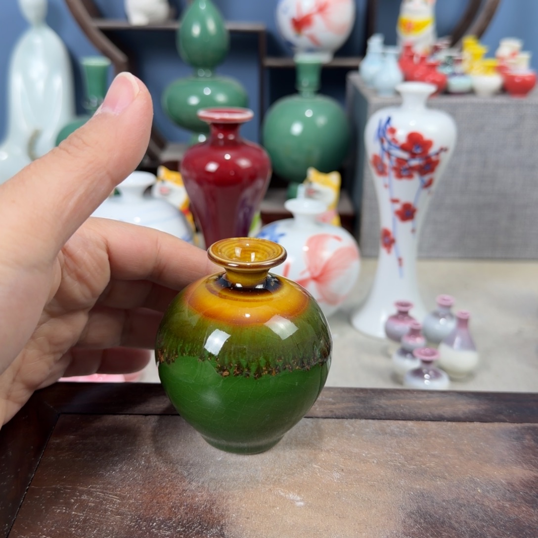 陶瓷手工小花器摆件