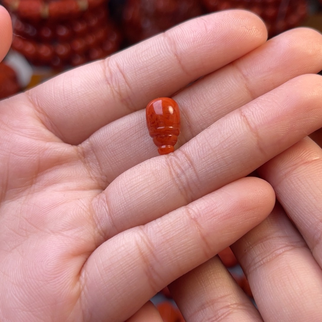 南红玛瑙天然川料瓦西奶嘴三通未镶嵌澧*