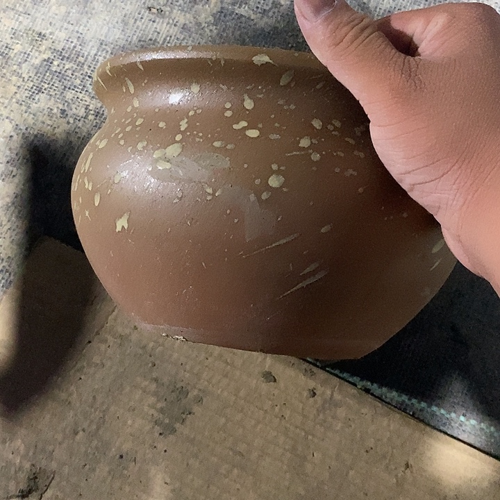 紫砂花盆。 高  口