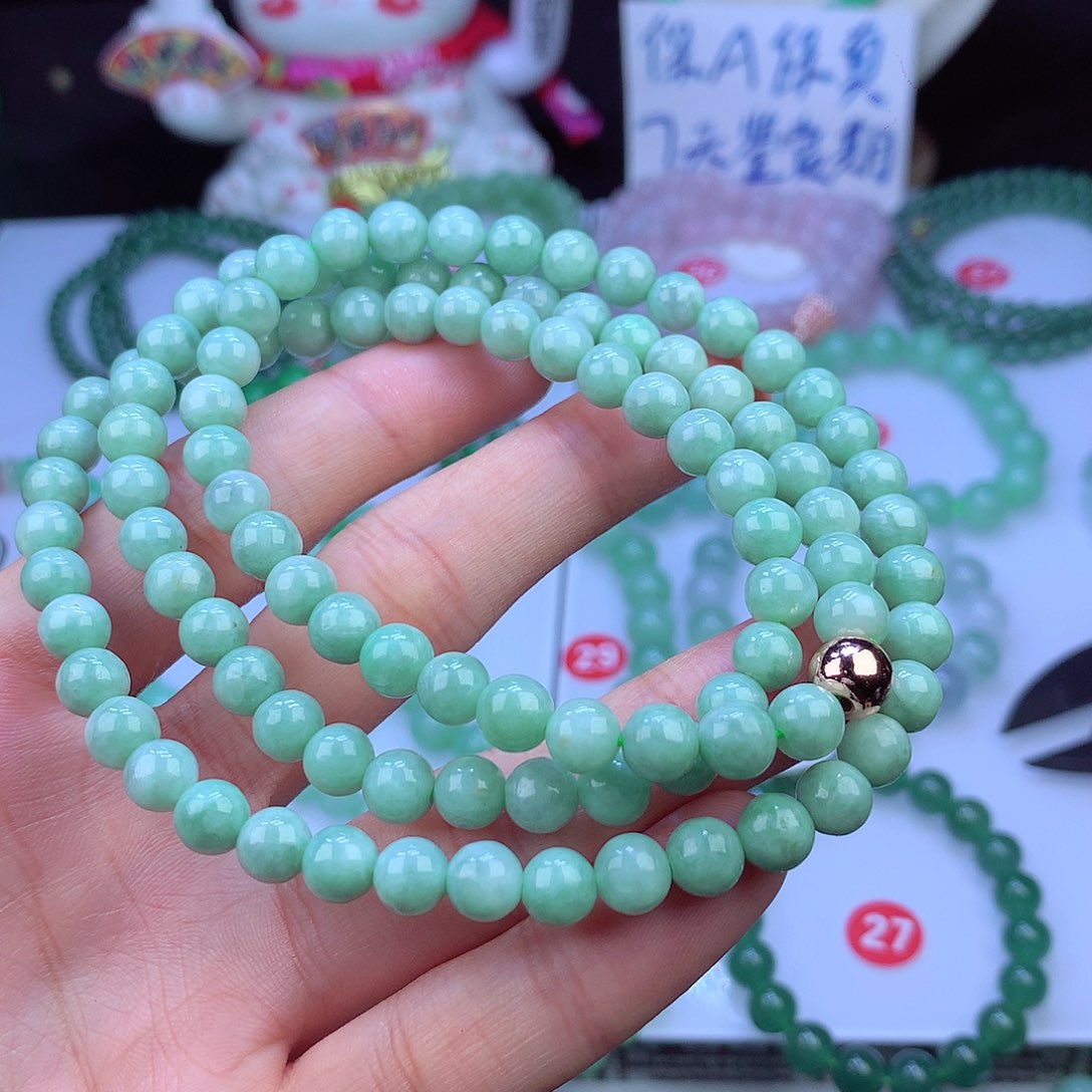 翡翠毛衣链未镶嵌