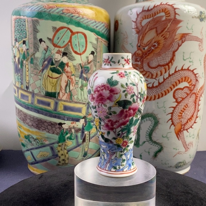 瓶陶12995瓷器—粉彩花鸟纹赏瓶