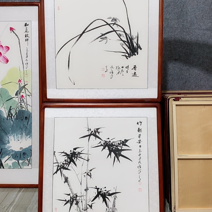 【闪购商品】国画书画作品带框65×65厘米