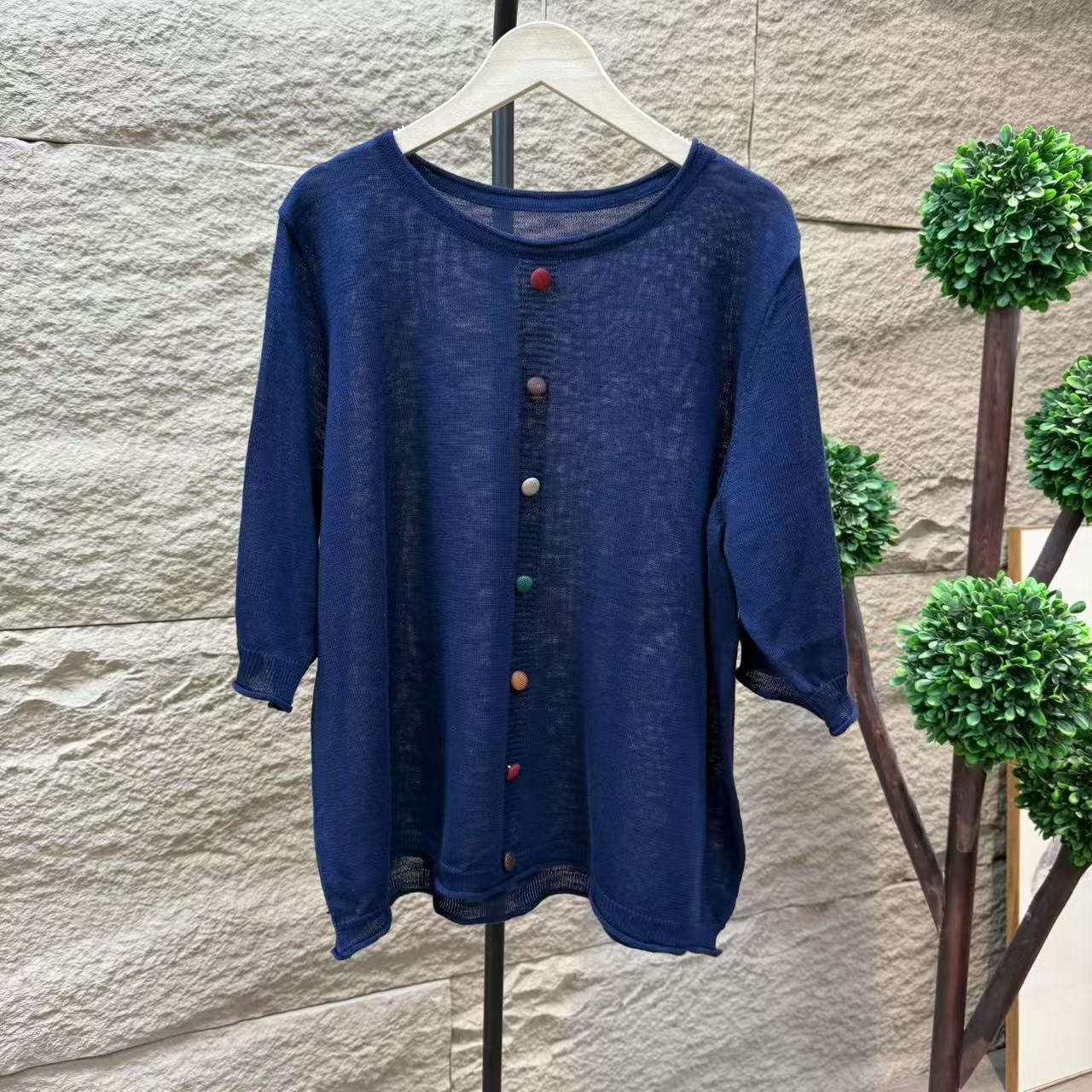 11360新款夏季简约休闲百搭显瘦短袖开衫T恤