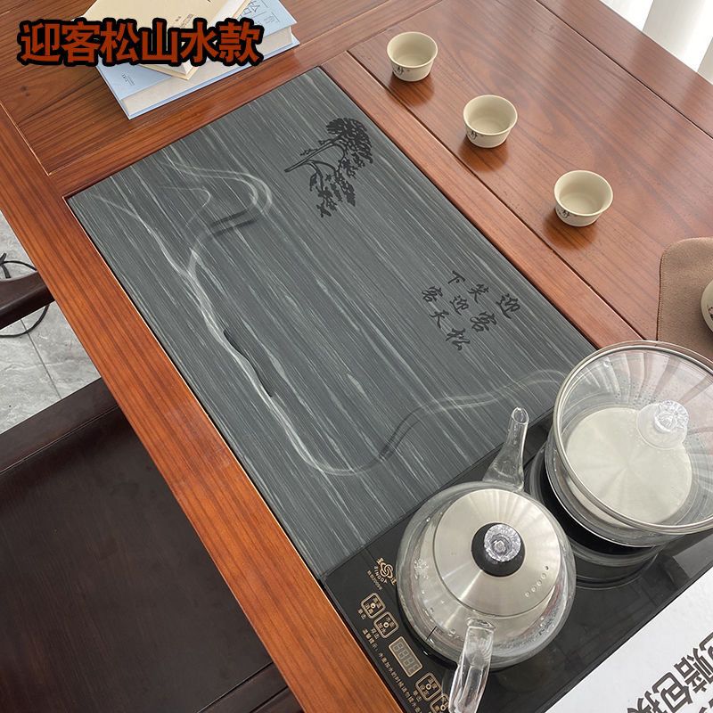 石茶盘订制尺寸内嵌式茶盘桌面茶盘大小尺寸