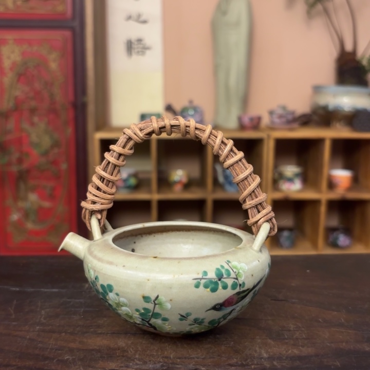 柴烧纯手工手绘陶瓷