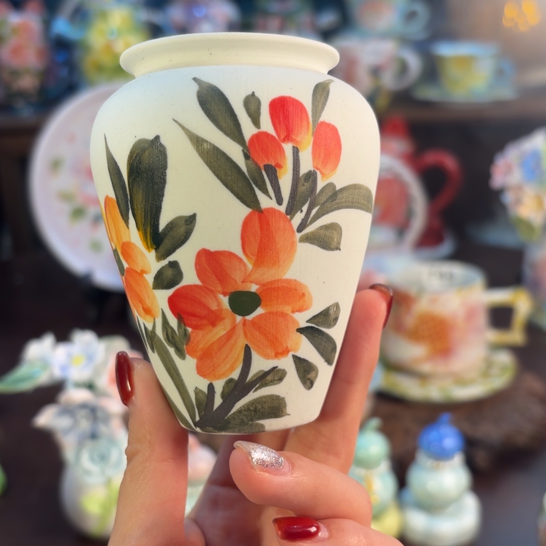 景德镇手绘高温釉下彩陶瓷茶具