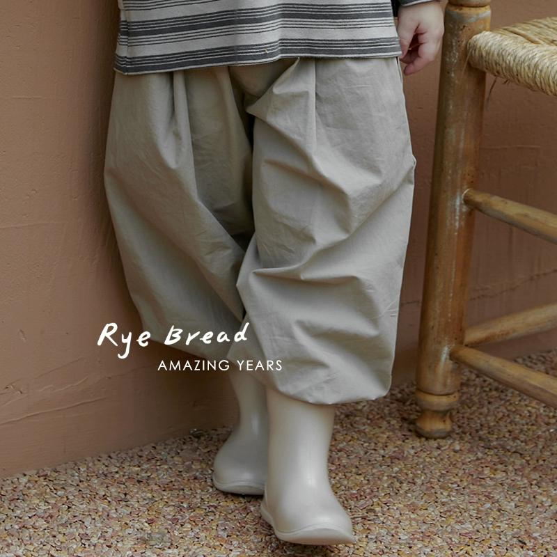 ryebread/黑面包童装 韩系中腰男小童纯棉束脚宽松休闲裤4春秋