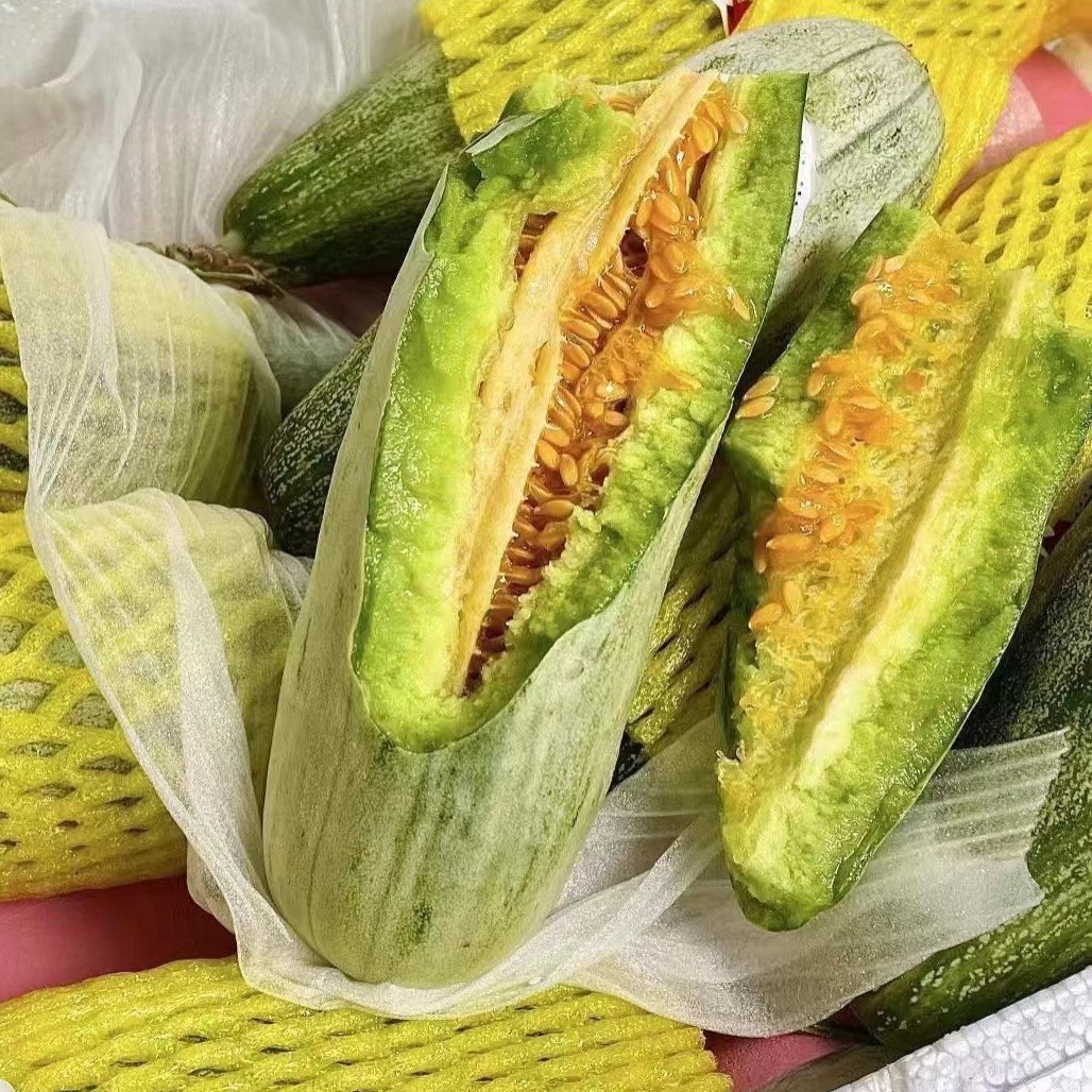 博洋香瓜一颗，1.1斤左右，甜如蜜，瓜味十足