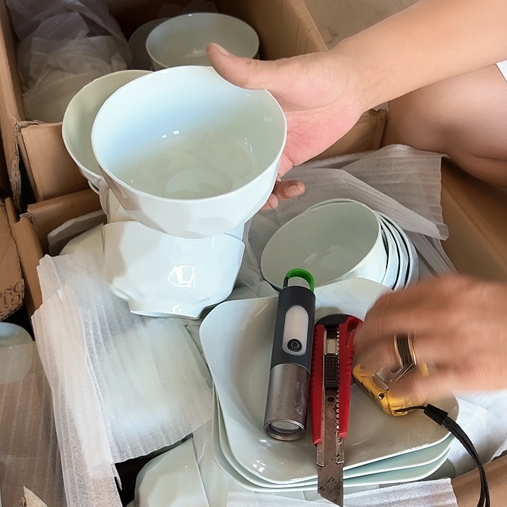 正品青玉钻石5英寸碗10只