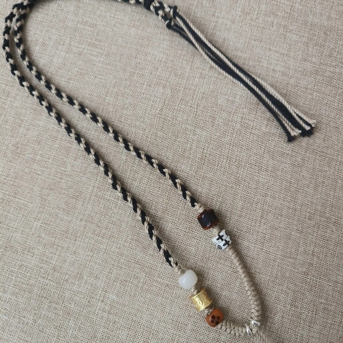 手工编织唐卡挂绳藏风手搓棉绳佛牌挂绳全手工编织藏式民族风国潮