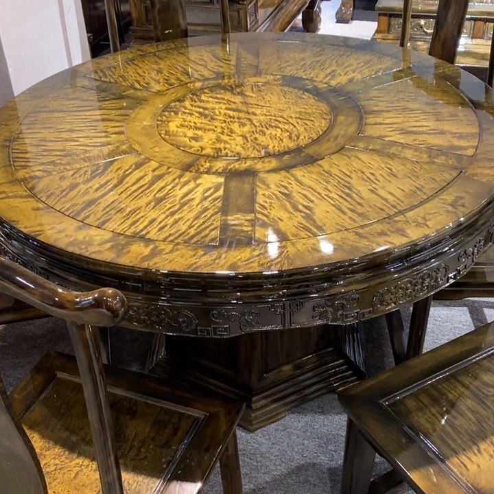 楠木圆餐桌七件套00000000