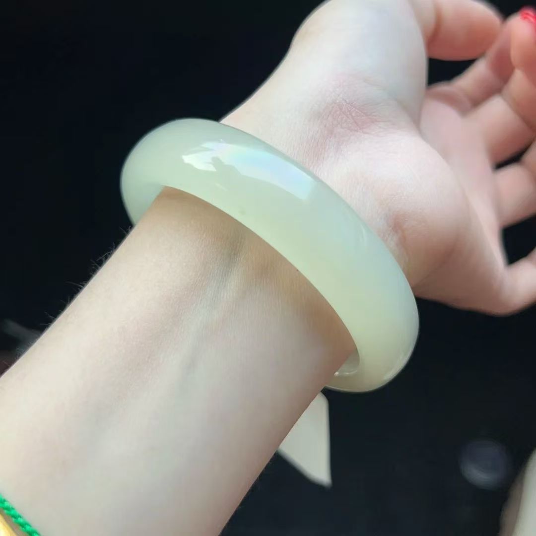 天然 晴水 蜂蜜水 正圈手镯 带盒子 带证书