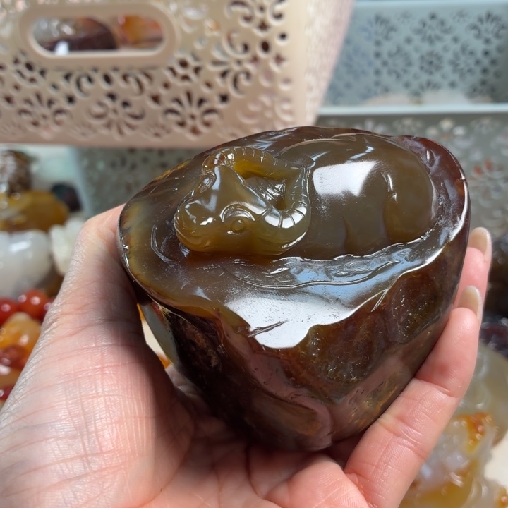 玛瑙/玉髓未镶嵌吊坠(不含链)