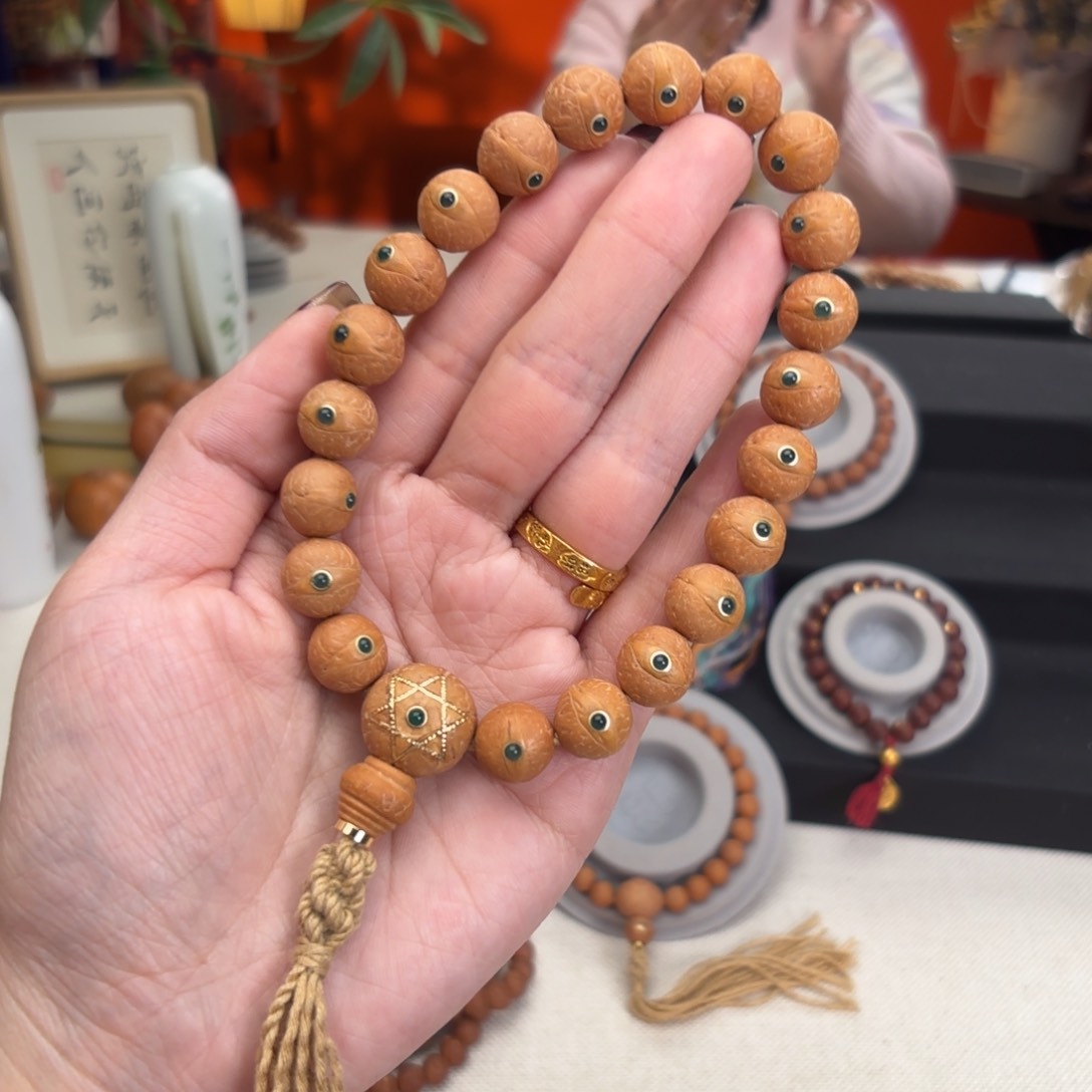 凤眼菩提吊坠微****飞12毫米镶嵌玛n