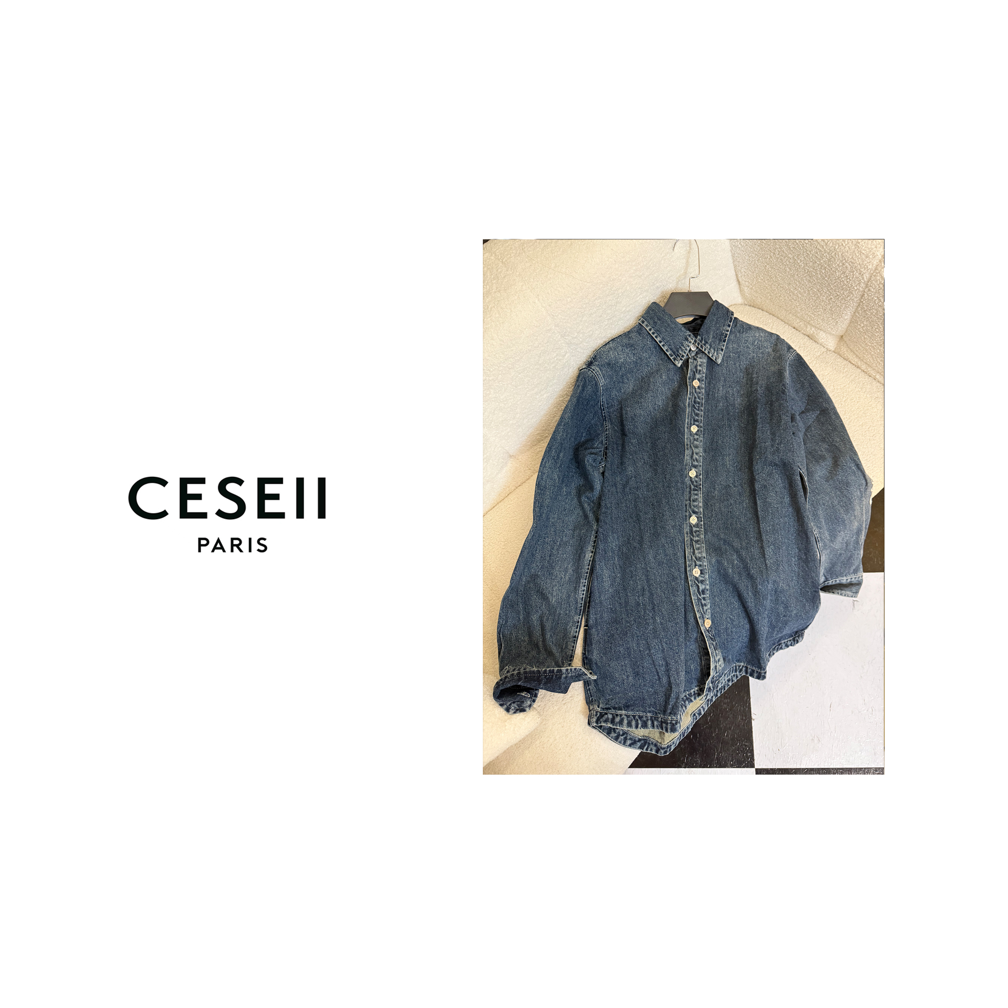 【25XJ845】CESEII秋冬高品质时尚牛仔重工洗水柔软牛仔外套