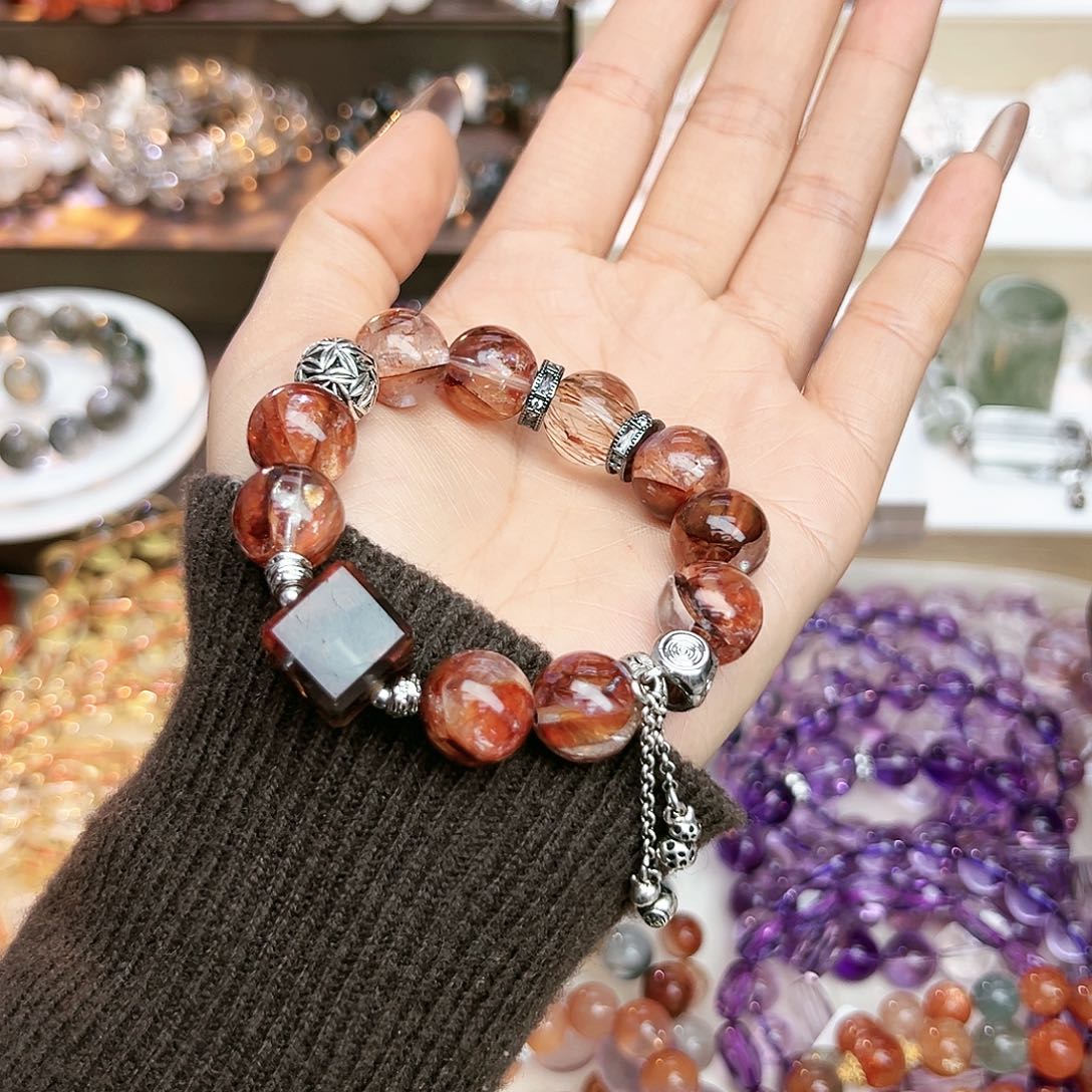 水晶手链未镶嵌?*果胶花水晶 