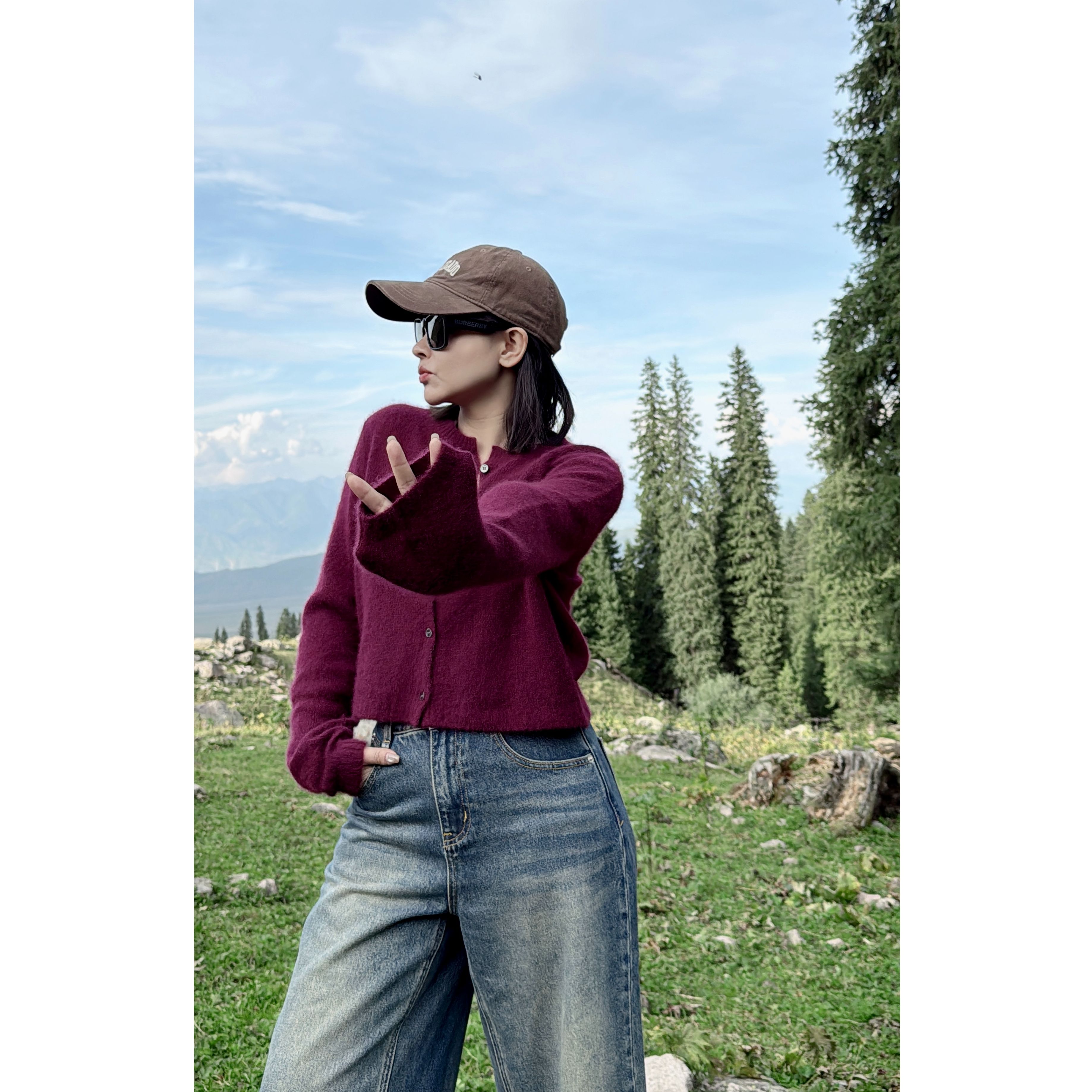 LAZYVISION【絮语】羊绒‘桑蚕丝’开衫极简休闲针织衫ZMD-31399