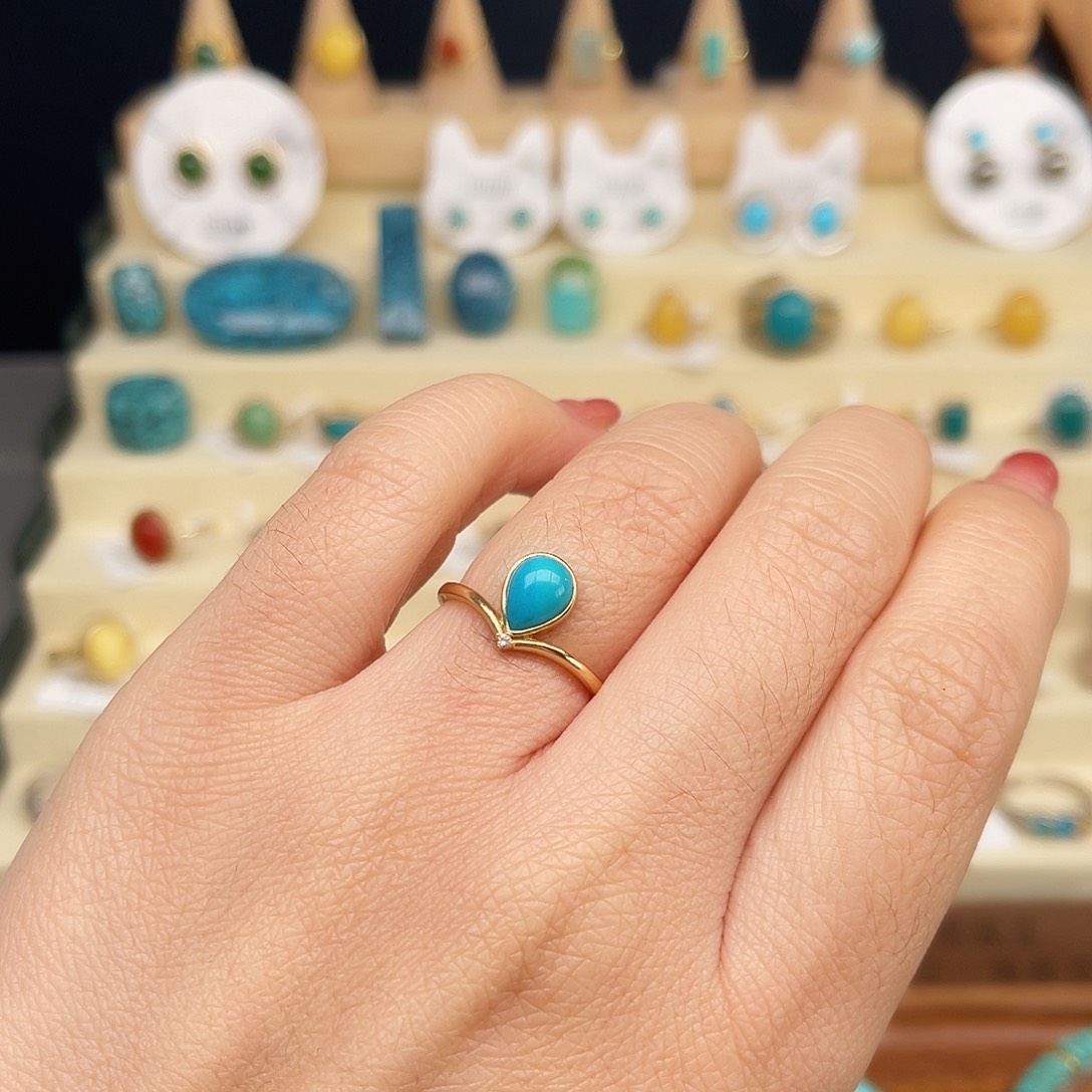 绿松石戒指合金女戒