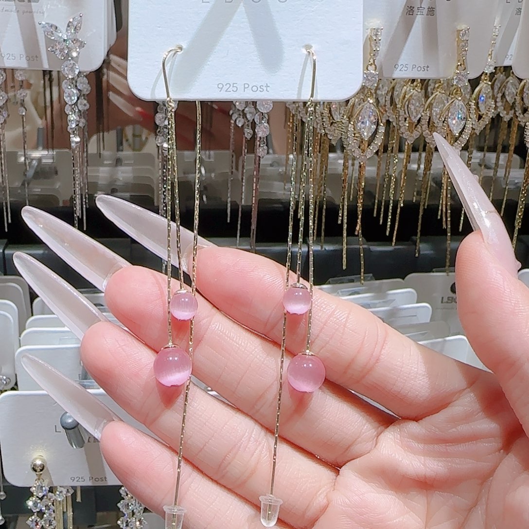 锆石铜合金925银耳环