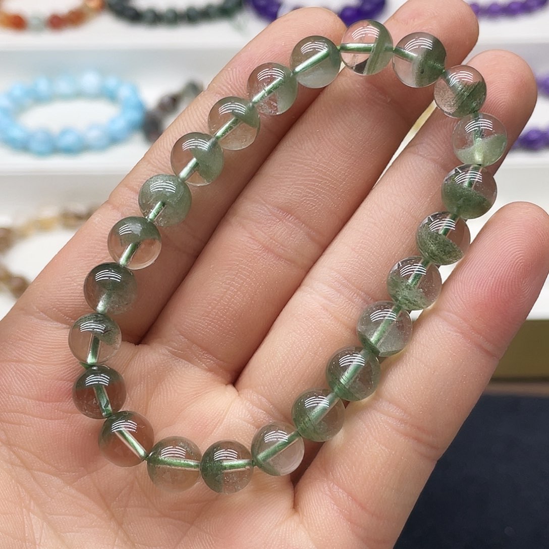 水晶手串未镶嵌绿幽灵9
