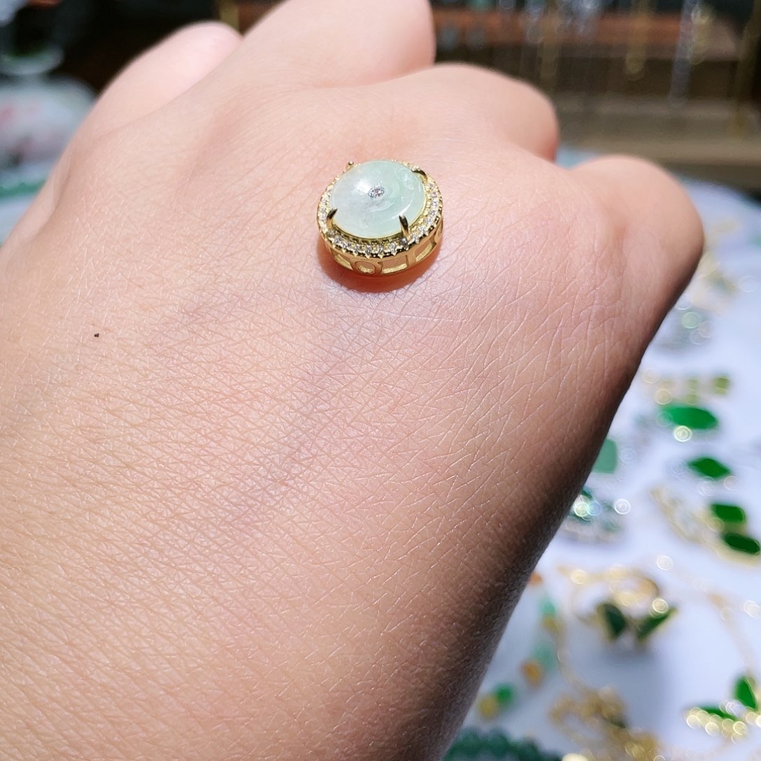 翡翠银S925镶嵌颈饰