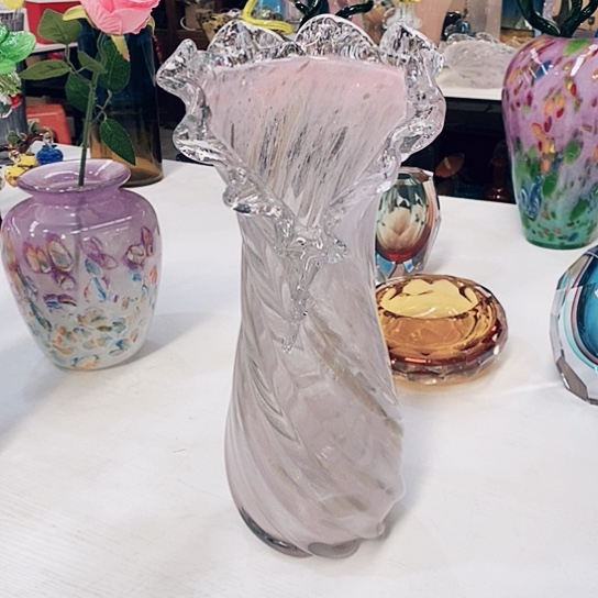 琉璃花瓶高40厘米口径12厘米