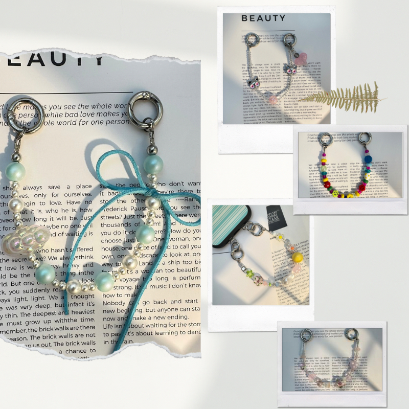 【手工链条】高品质时尚手机壳链条ins彩色简约短款通用diy创意