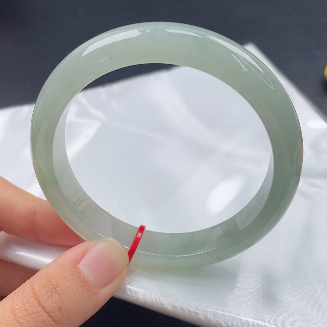 翡翠未镶嵌手镯5859正圈