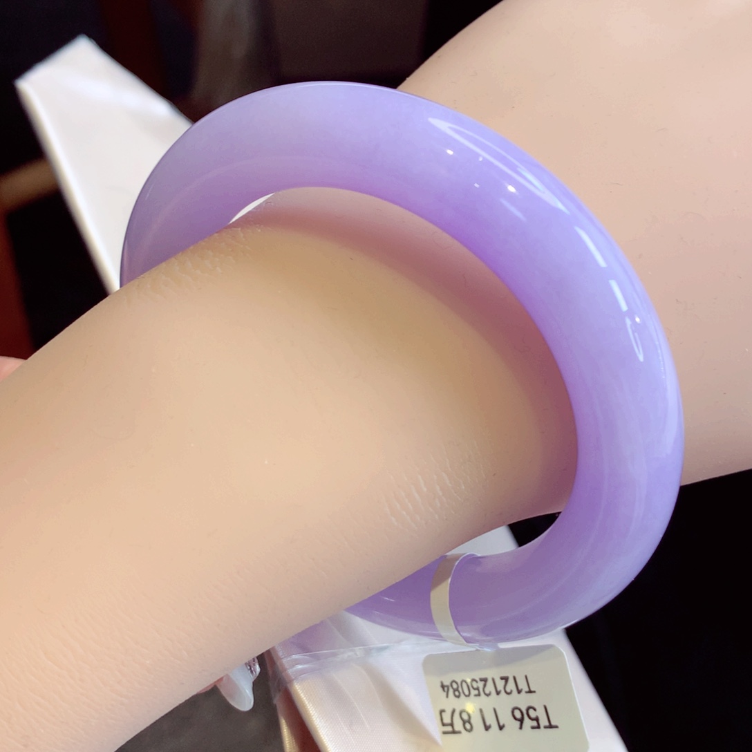 未镶嵌手镯翡翠上新优惠超推荐56圆条满紫（26号）