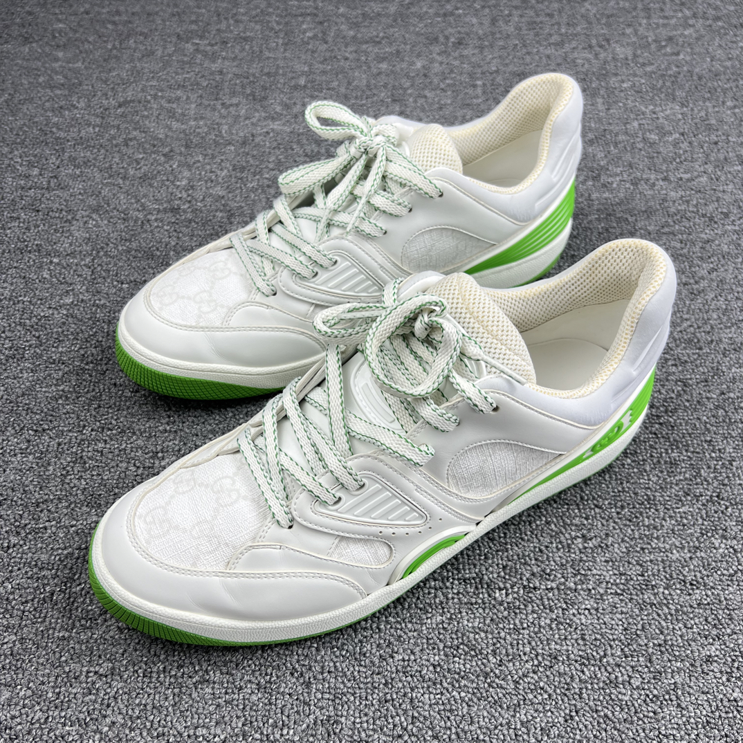 99新 GUCCI/古驰 8.5码 Gucci古驰Basket白绿板鞋 98新 /9006