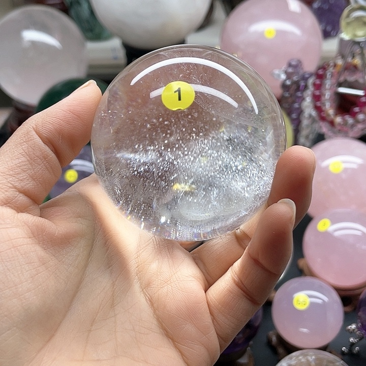 紫晶天然水晶白卡6.93，1号银S925镶嵌