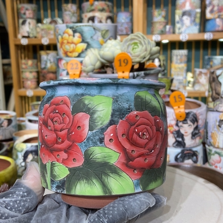 红陶景德镇艺术手绘作品