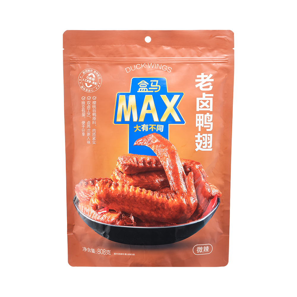 盒马MAX 老卤鸭翅 微辣 808g