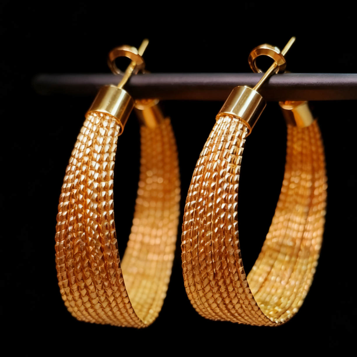 铜合金耳饰 T.Q个性夸张金属几何大耳圈