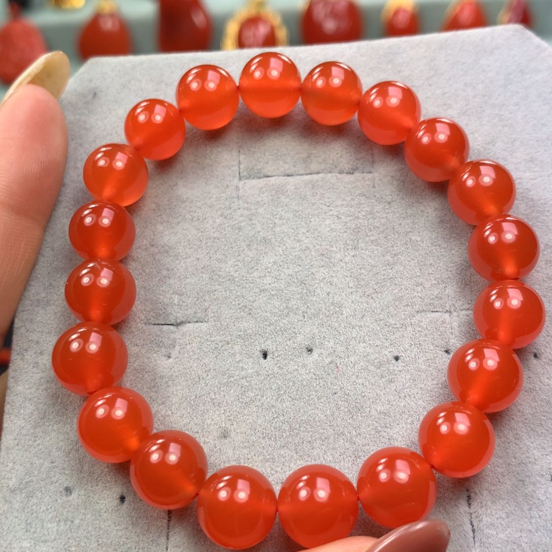 南红玛瑙手串未镶嵌