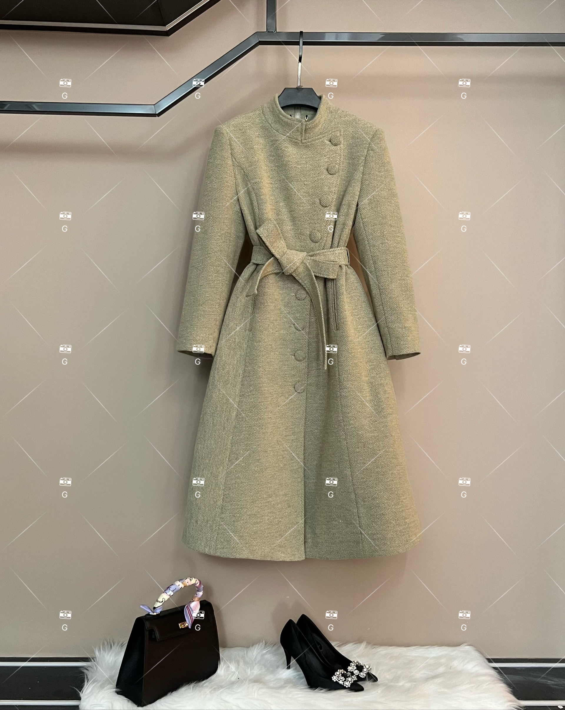 【静】秋冬气质小香风时尚设计师中长款羽绒服 GS-57938