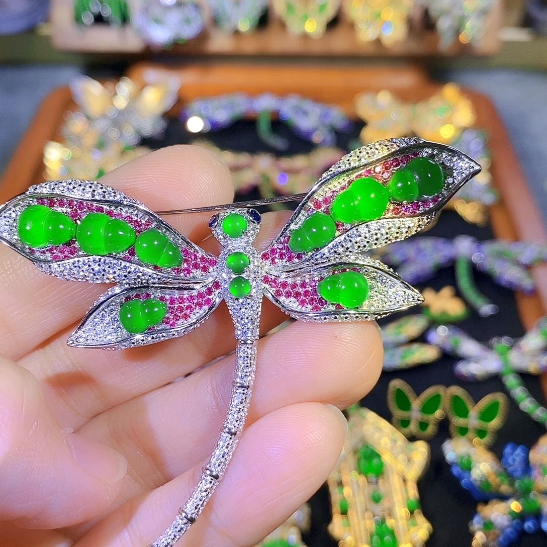 吊坠(不含链)银S925镶嵌翡翠