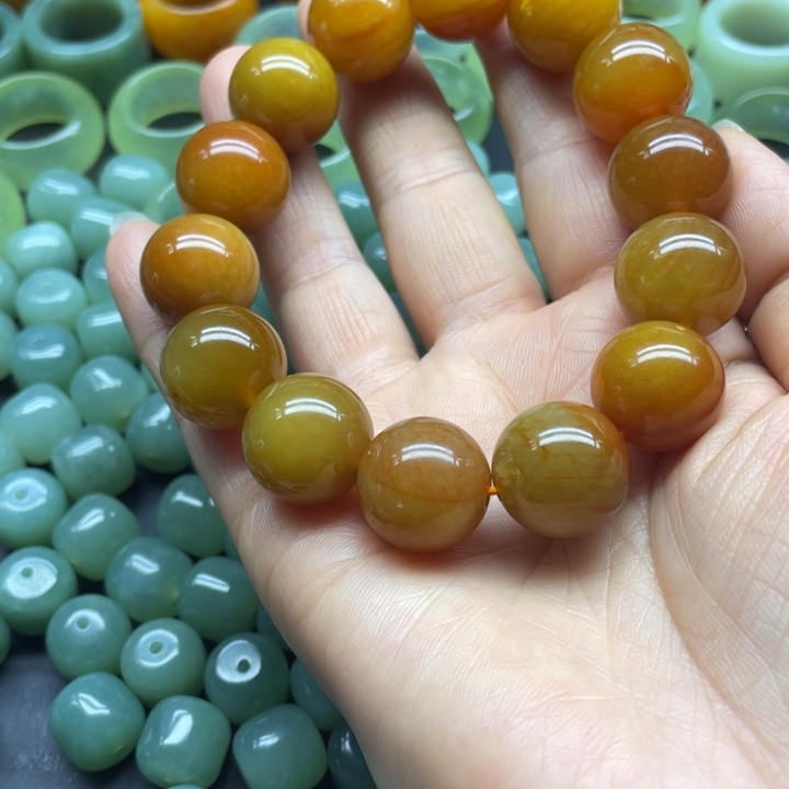 蛇纹石玉手串未镶嵌苏*棉