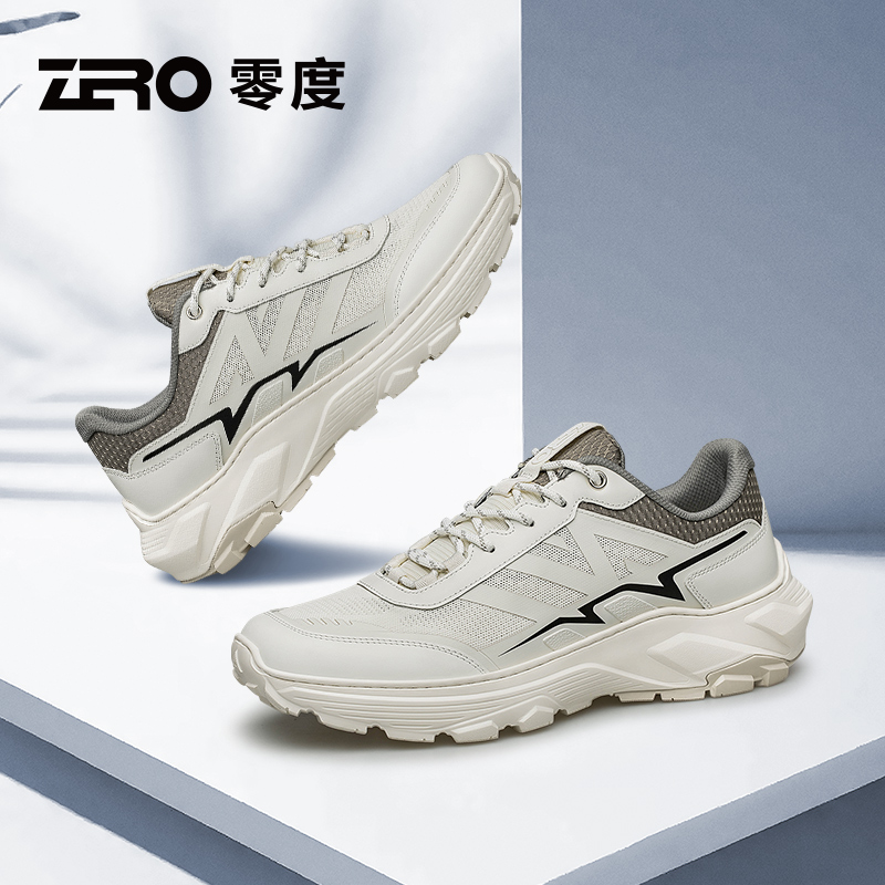 Zero/零度尚品新款春季减震防滑时尚休闲男士厚底增高户外慢跑鞋